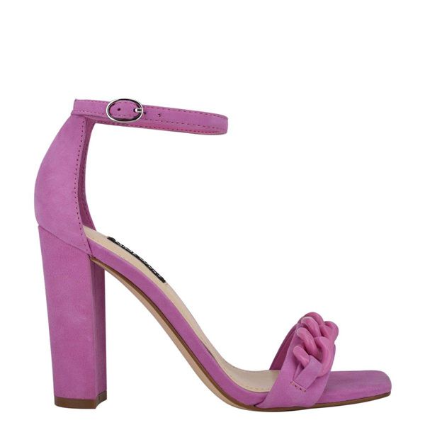 Nine West Mindful Ankle Strap Pink Heeled Sandals | Ireland 30O84-2C94